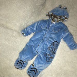 Disney Baby Tigger W/baby Pooh Blue Bunting 6-9mo